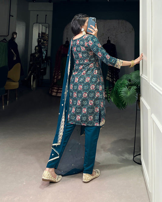 Rama Color Rayon Three Piece Salwar Suit