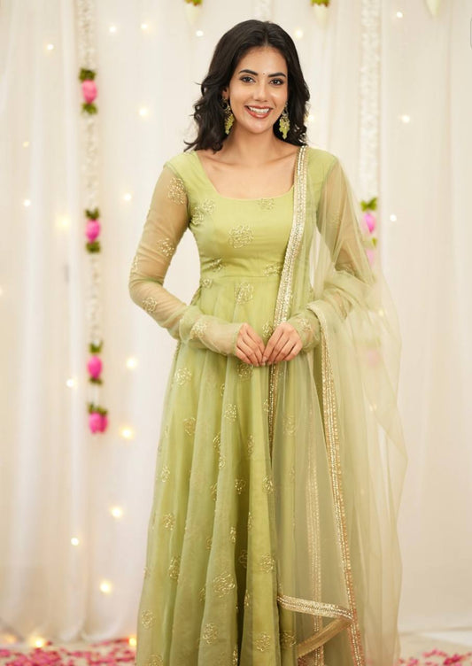Sheeshvan Pastel Trendy Anarkali Suit Set With Dupatta