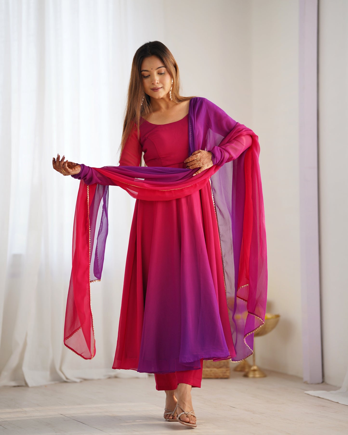 multicolor anarkali set