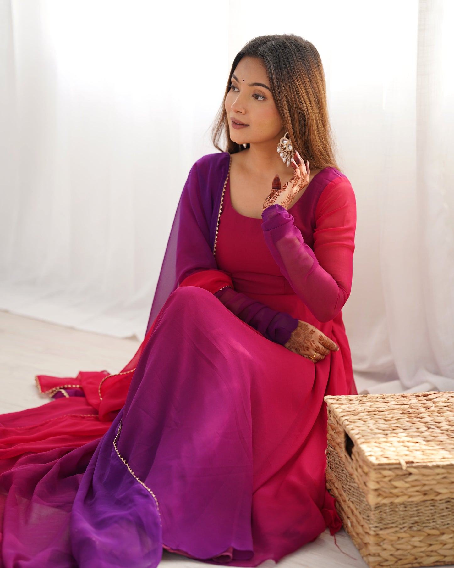multicolor anarkali set