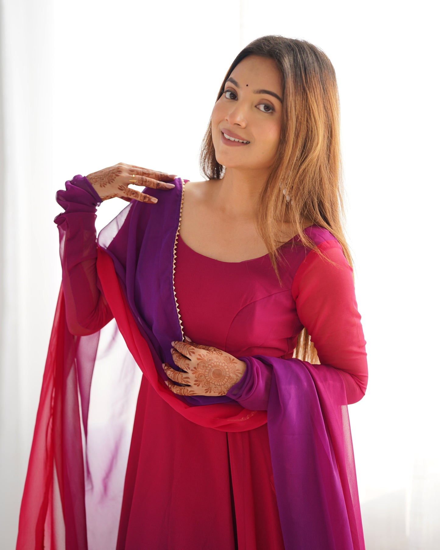 multicolor anarkali set
