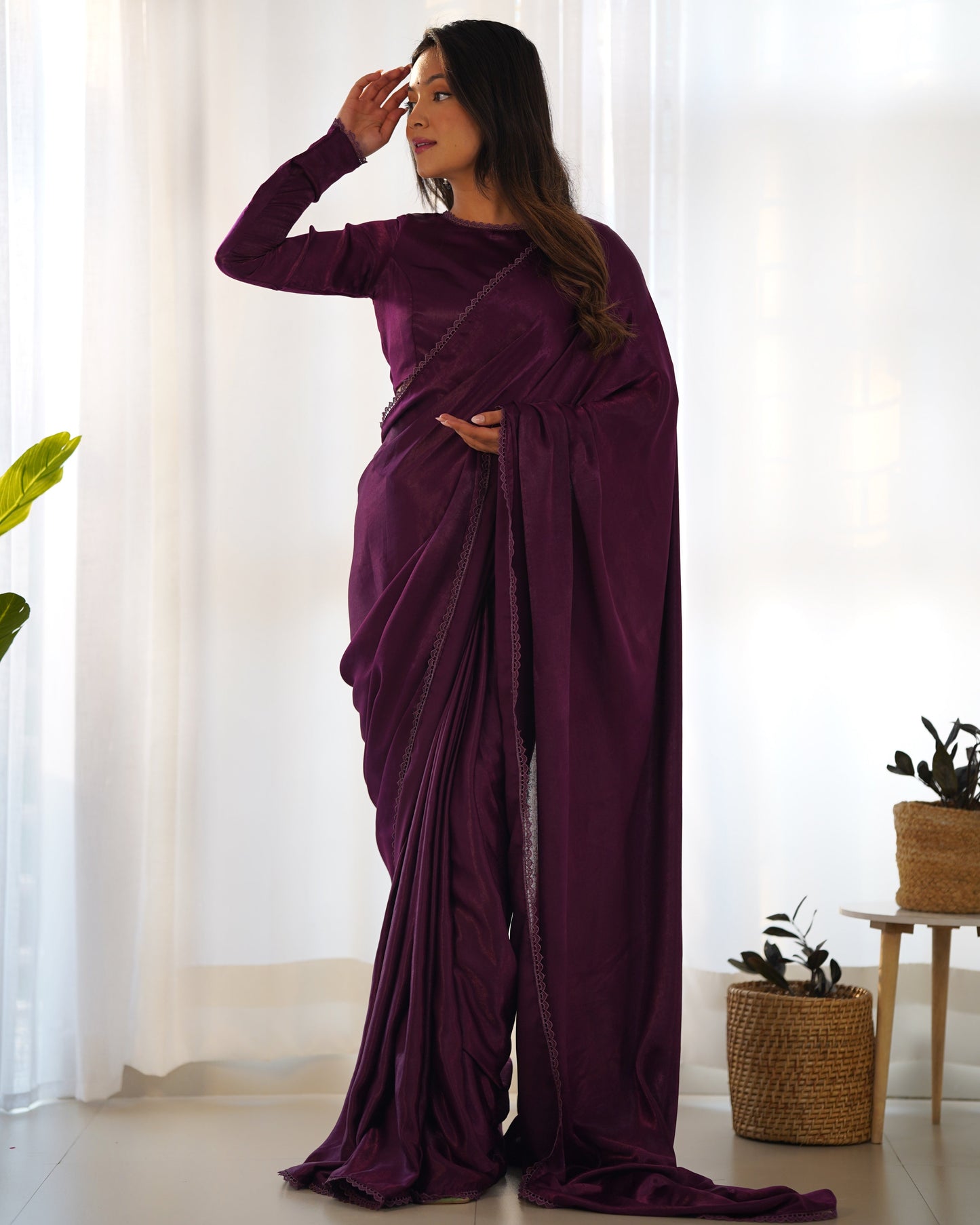 velvet saree