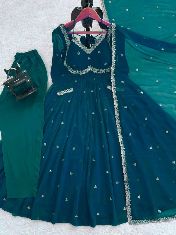 Designer Morpich Traditional Anarkali Gown for Women