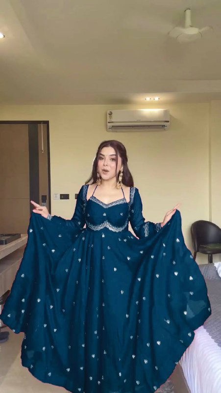 Designer Morpich Traditional Anarkali Gown for Women