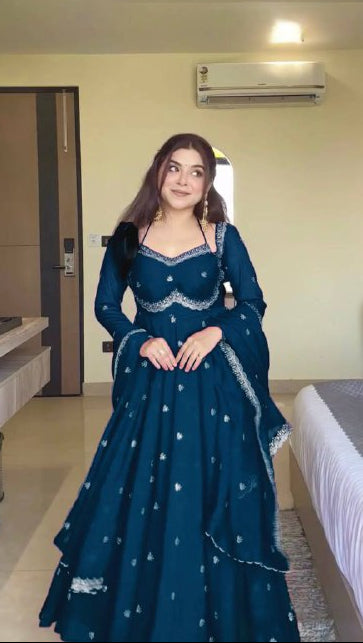 Designer Morpich Traditional Anarkali Gown for Women