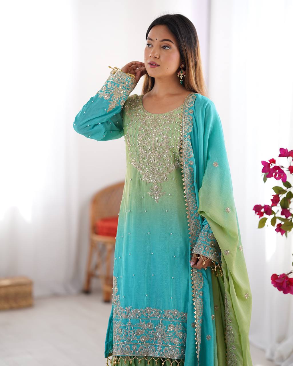 Firozi Sharara Suit