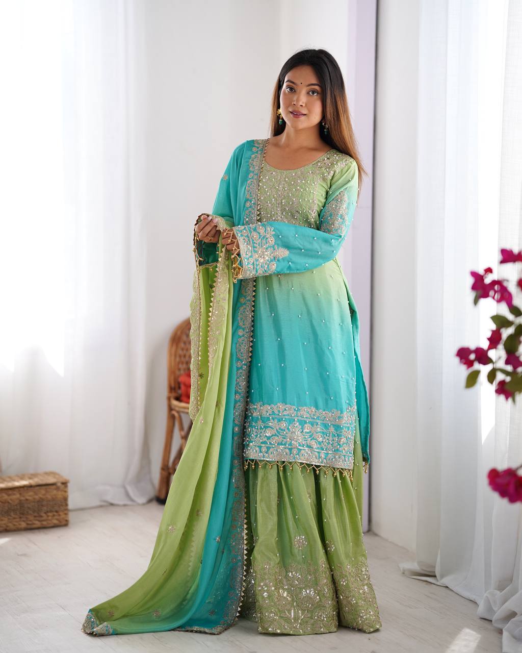 Firozi Sharara Suit