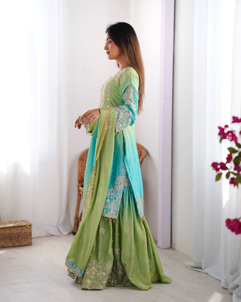 Firozi Sharara Suit