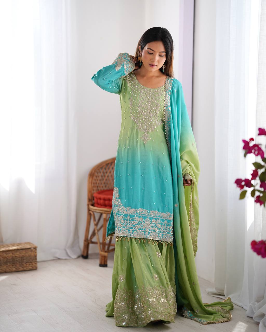 Firozi Sharara Suit