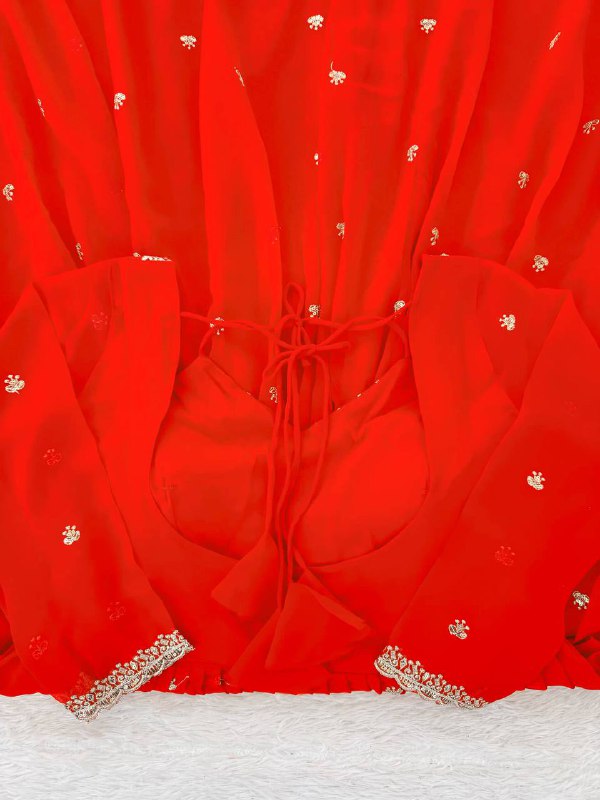 Graceful Orange Embroidered Anarkali Suit with Dupatta For Wedding & Festive