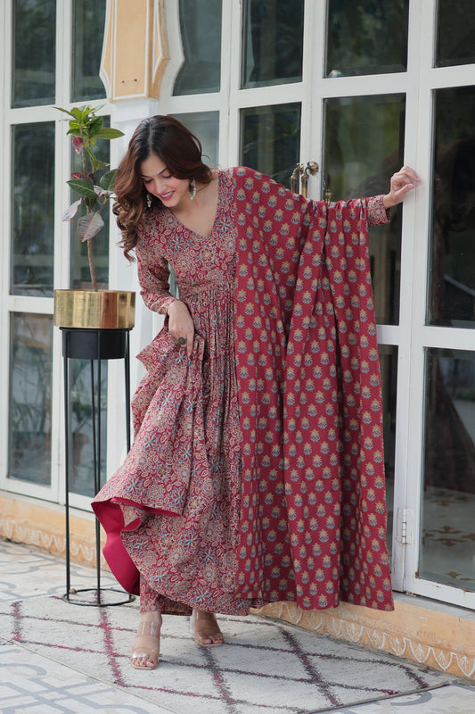Office Wear Cotton Kurta Set