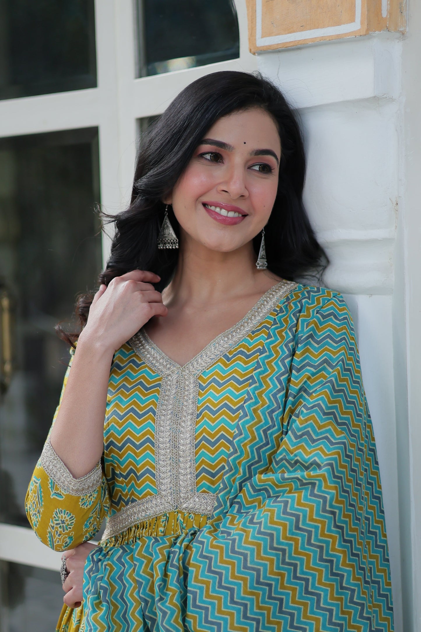 Multicolor Cotton Printed kurta palazzo set 