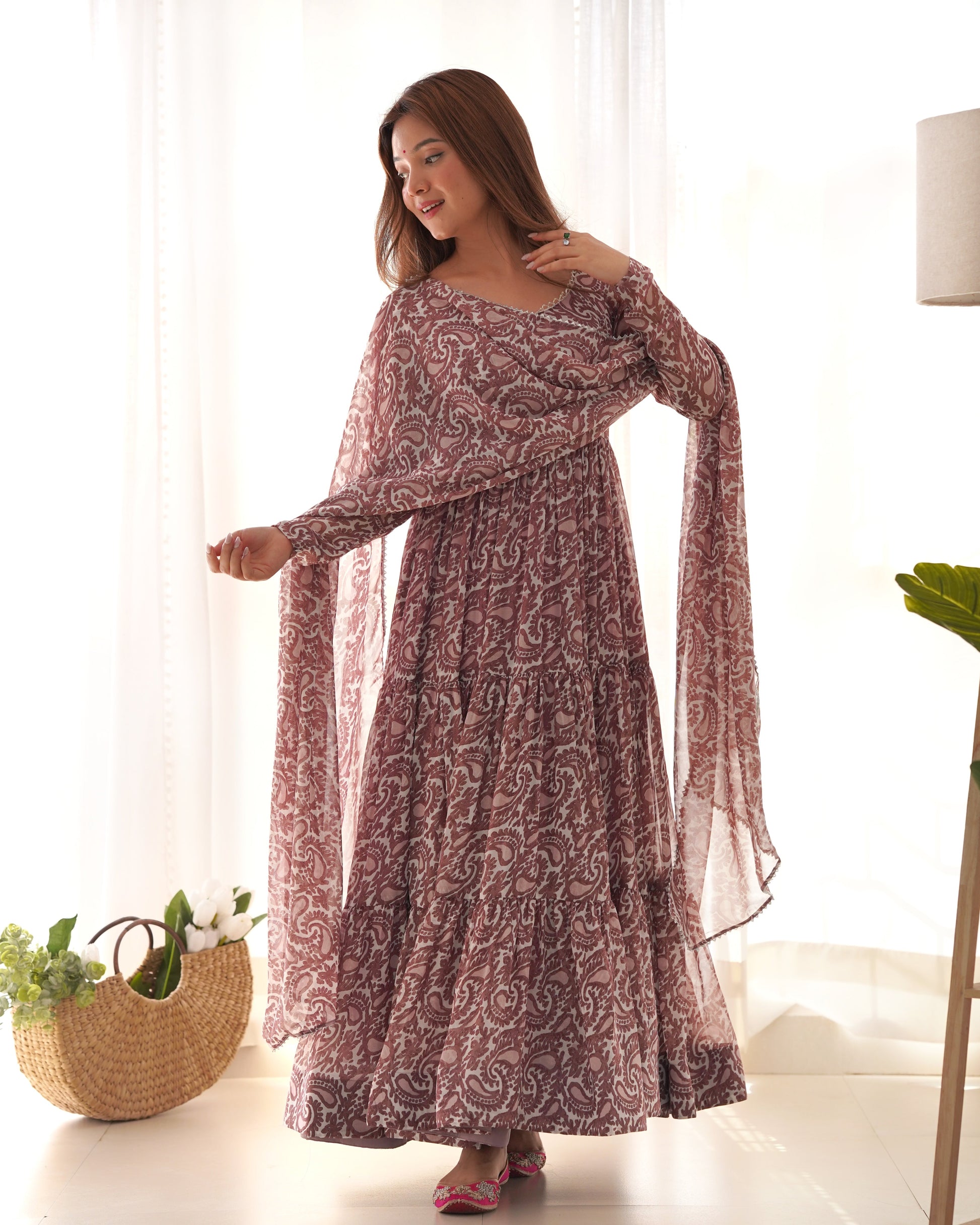 Printed Georgette Anarkali Set 2