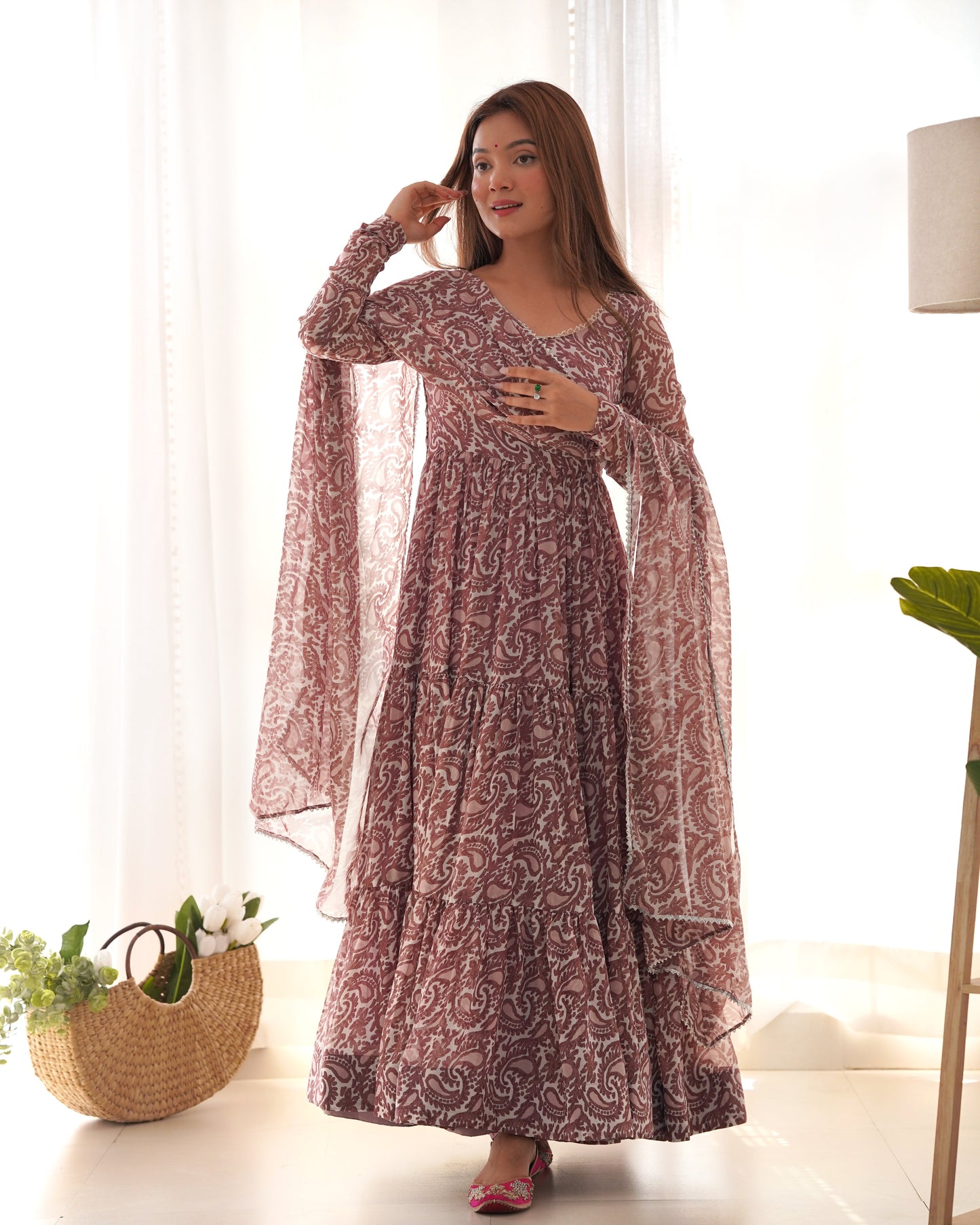 Printed Georgette Anarkali Set 3