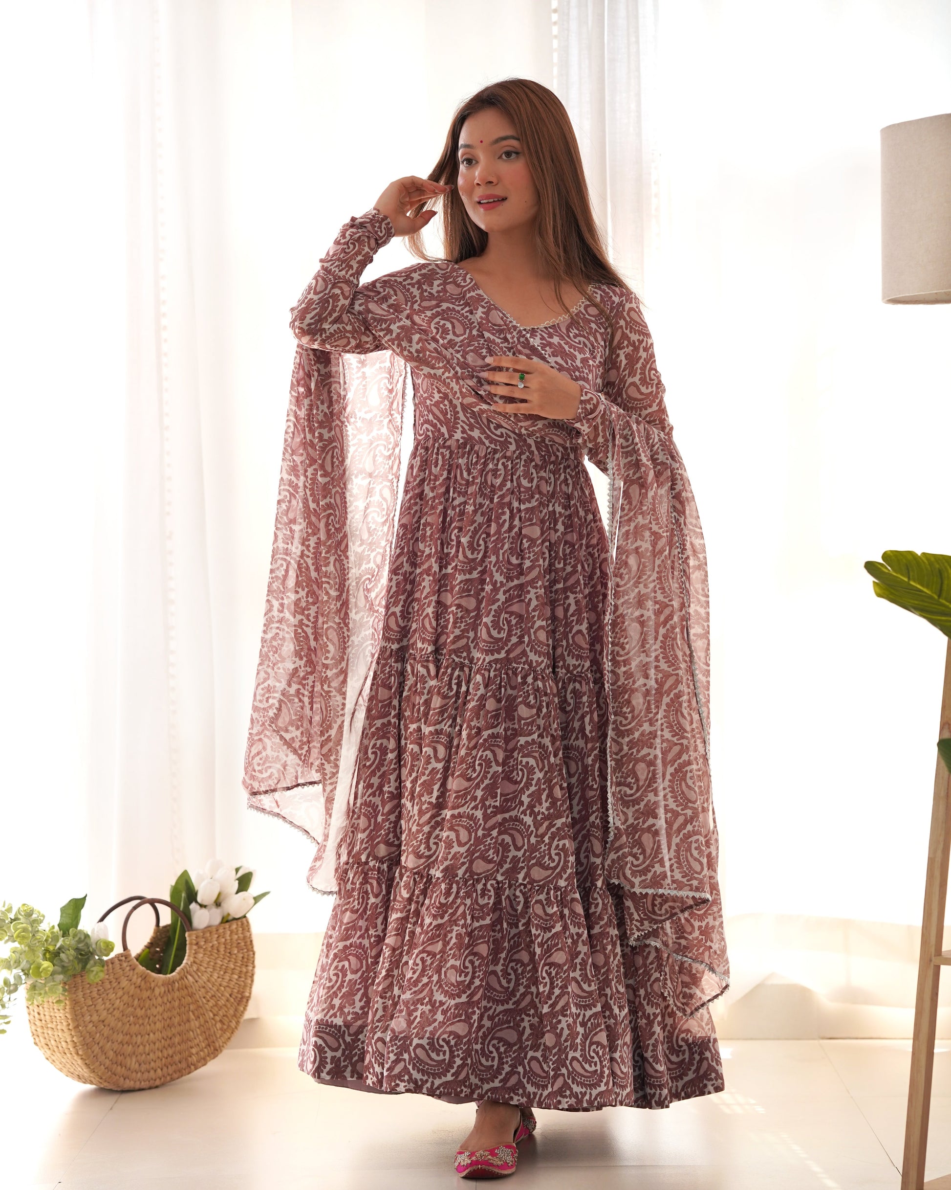 Printed Georgette Anarkali Set 3