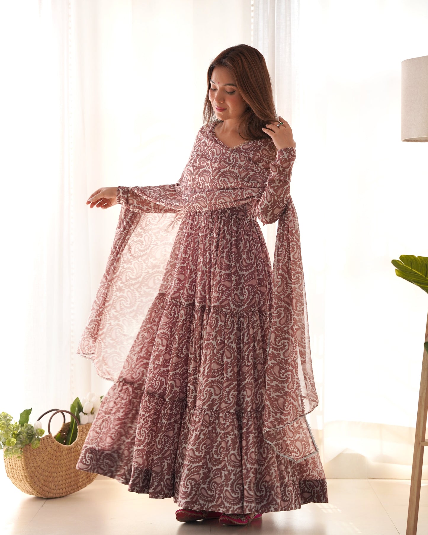 Printed Georgette Anarkali Set 4