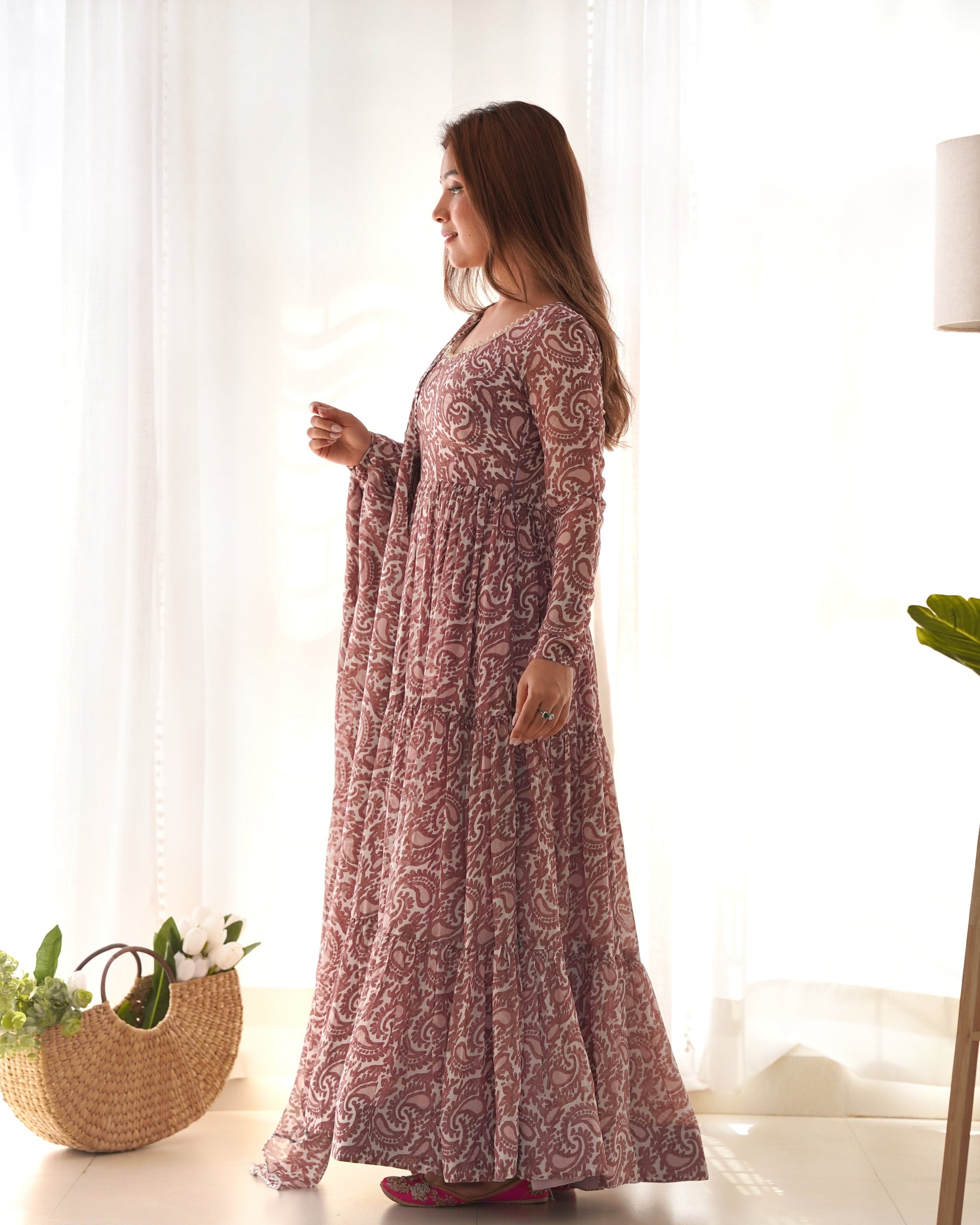 Printed Georgette Anarkali Set 5