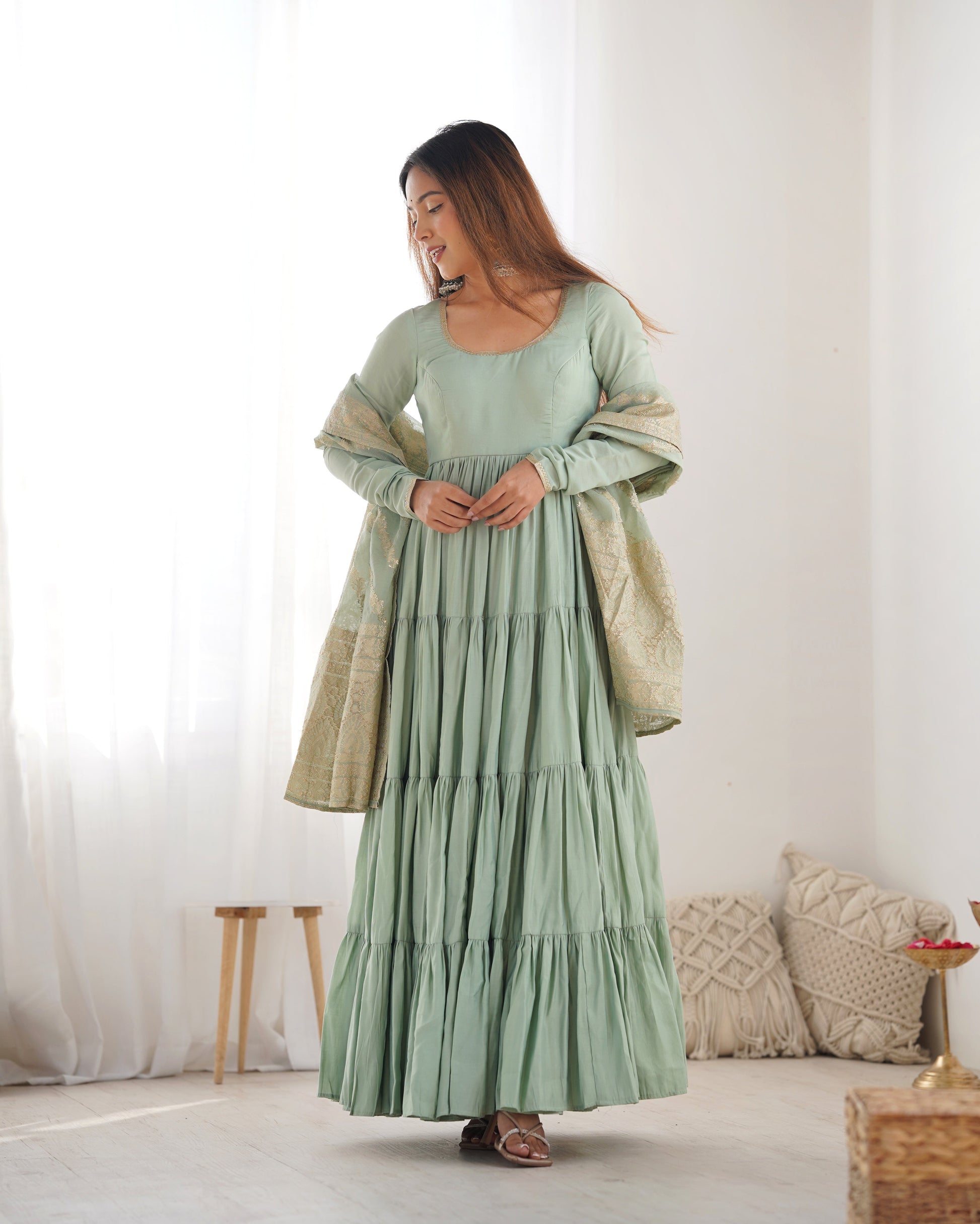Silk Anarkali Set 1