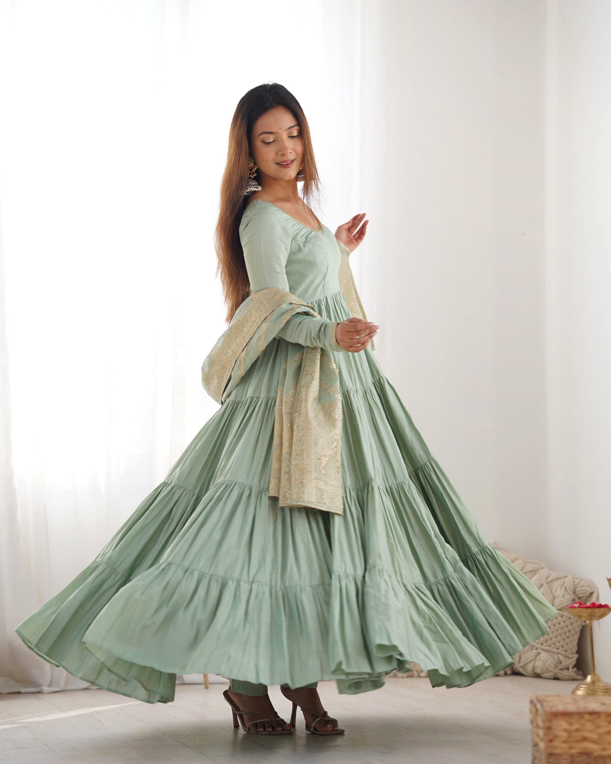 Silk Anarkali Set 5