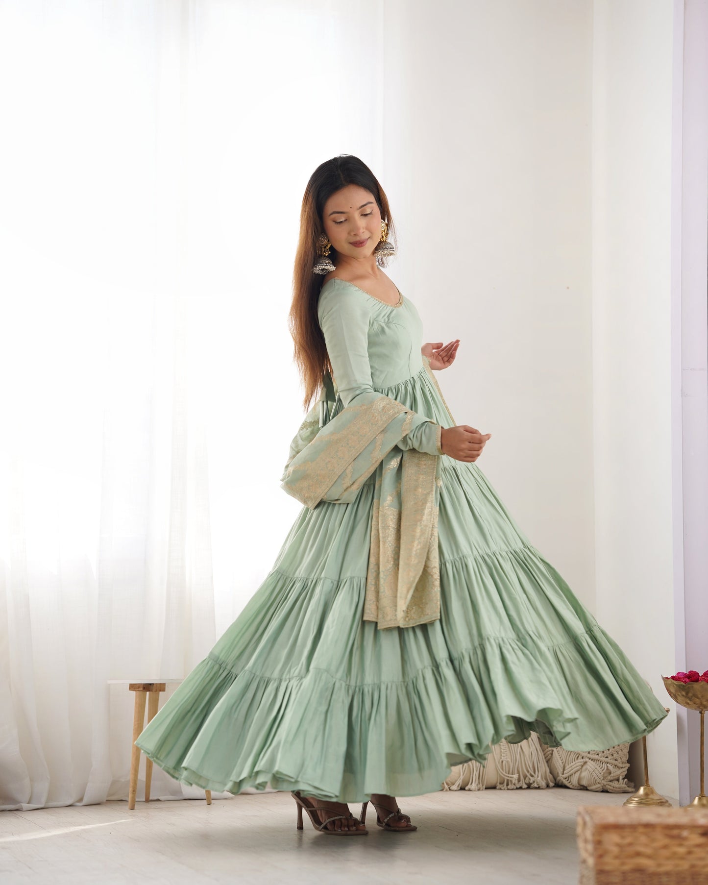 Silk Anarkali Set 6