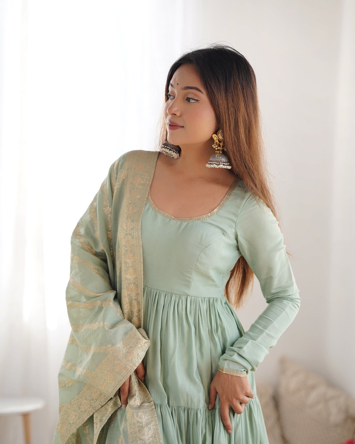 Silk Anarkali Set 9