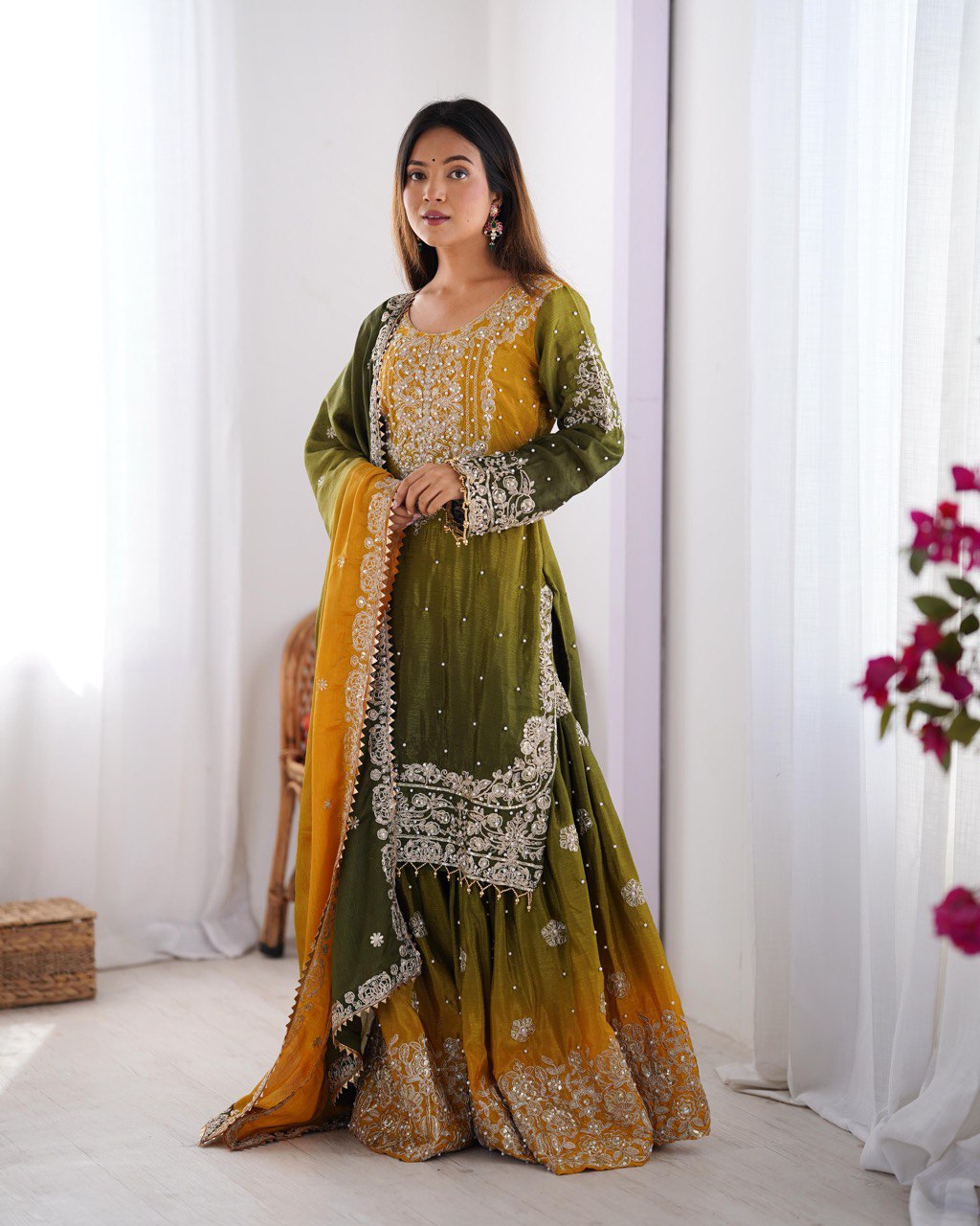 Yellow Sharara Suit