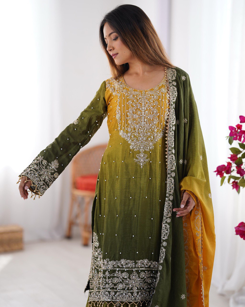 Yellow Sharara Suit