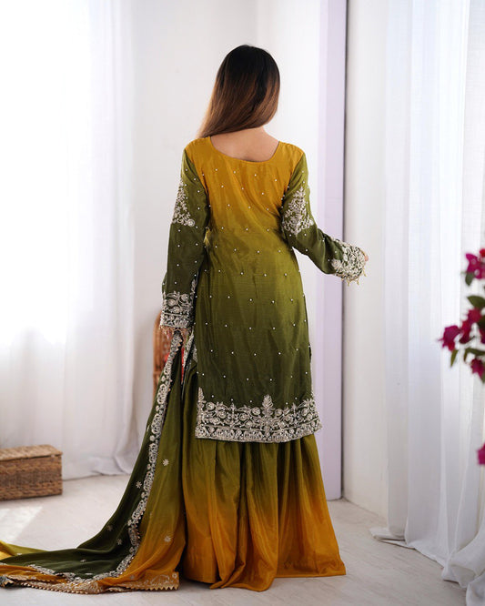 Yellow Sharara Suit