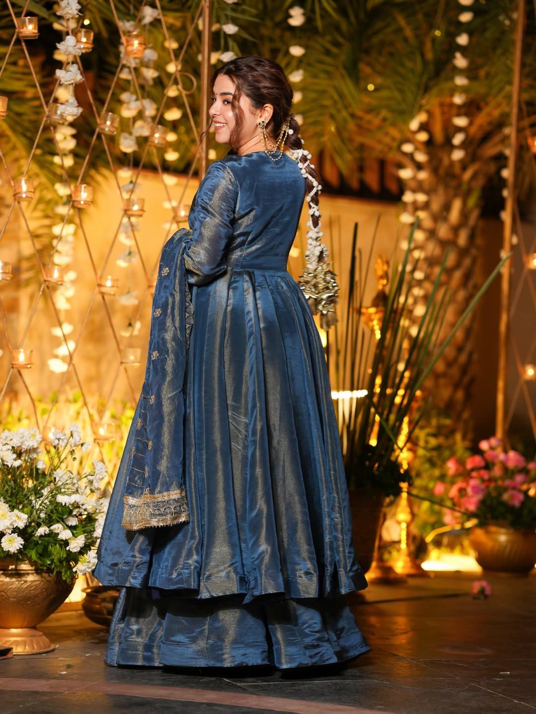 Blue Anarkali Suit with Dupatta for Festive Season