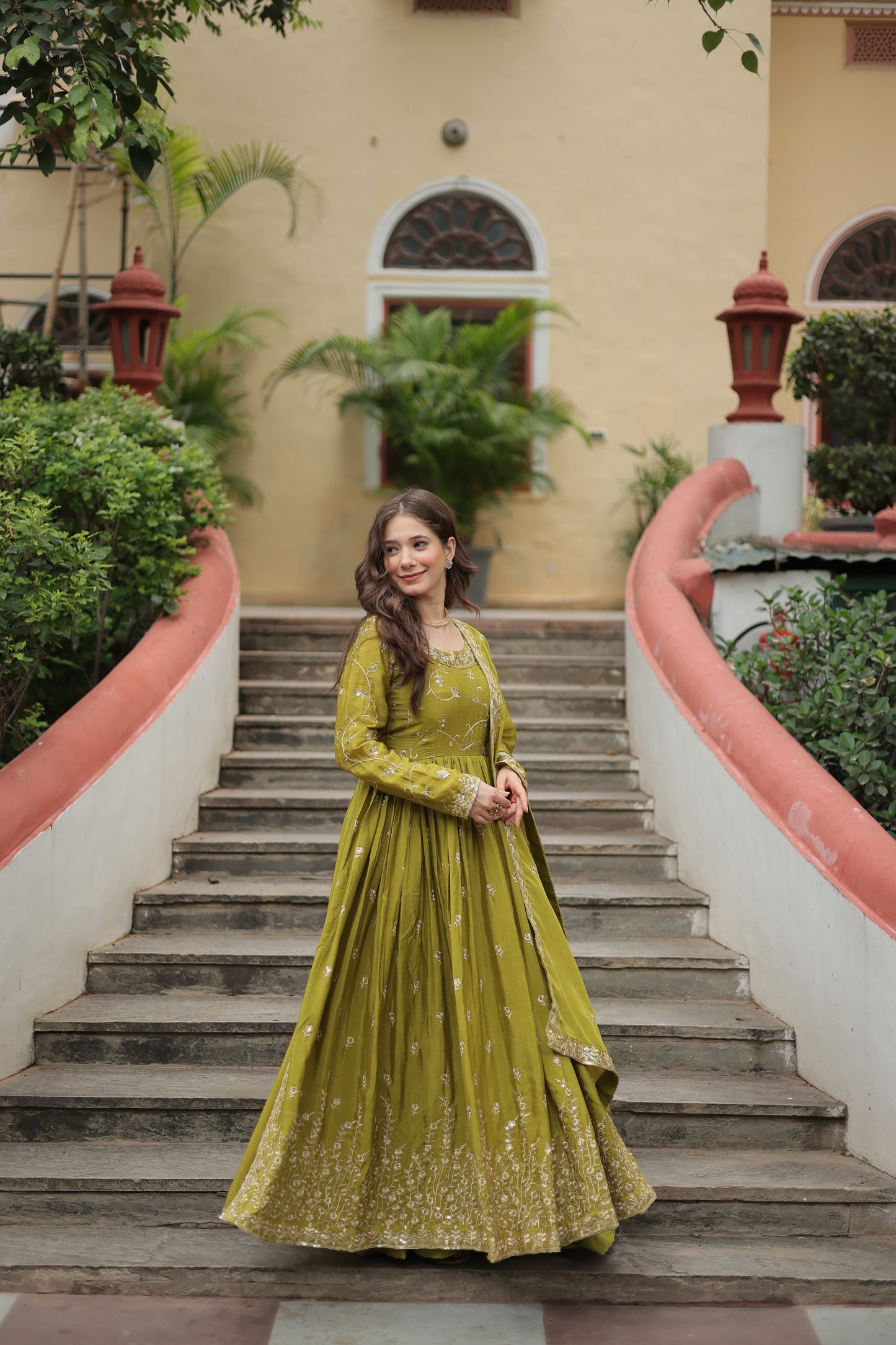 long kurti sharara suit set 