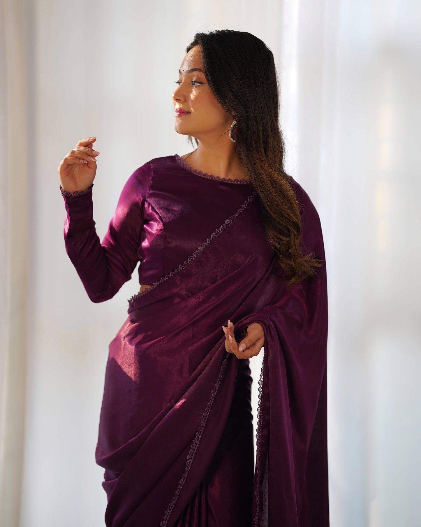velvet saree 