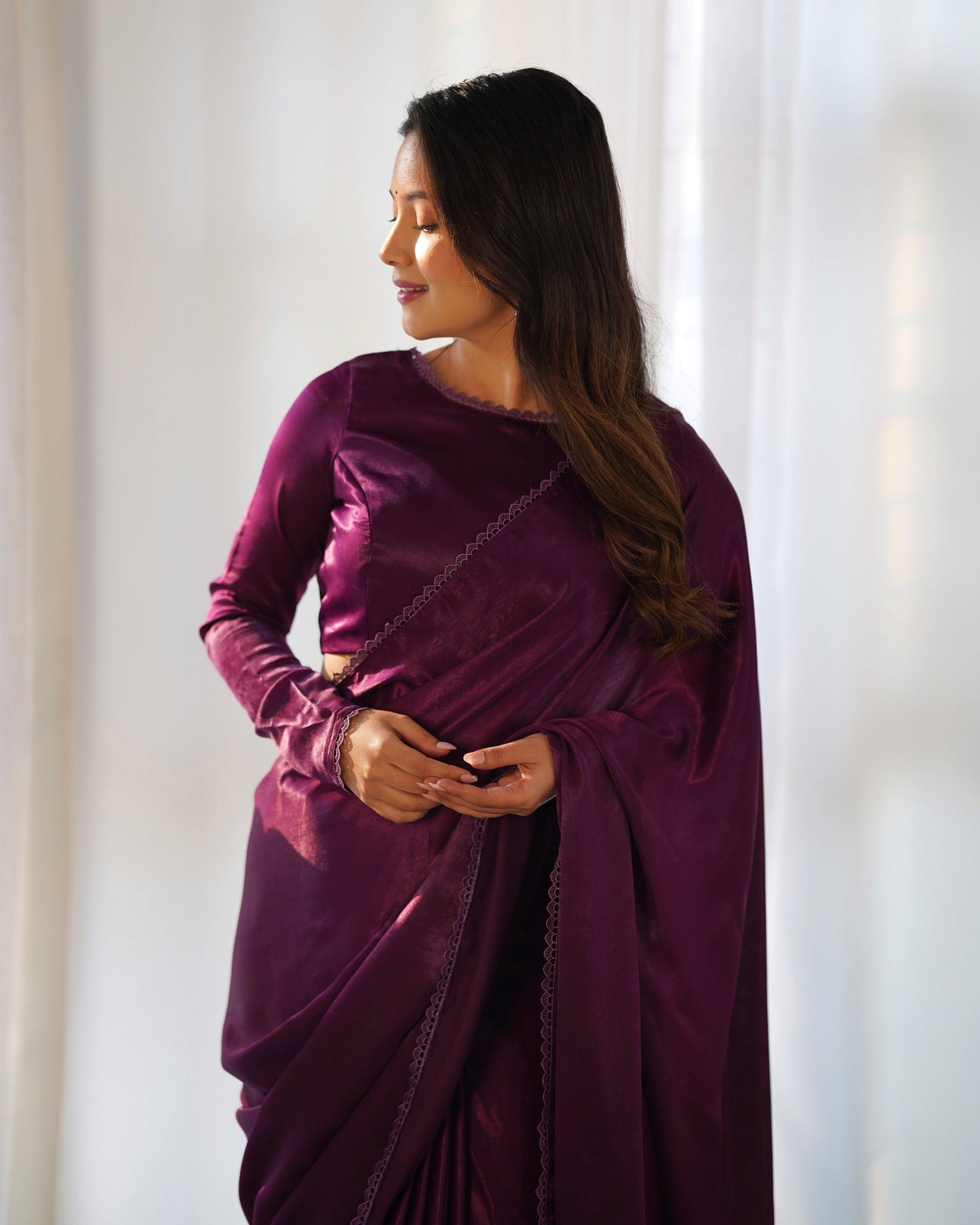 velvet saree 